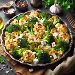 Запеченные брокколи и цветная капуста