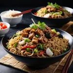 Чау-мейн с креветками