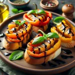 Брускетта с запечённым перцем