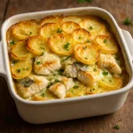 Запеканка с картофелем и рыбой