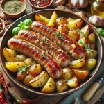 Запеченные чевапчичи с картофелем