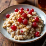 Овсяная каша с красной смородиной