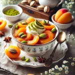 Томленые абрикосы со сливочно-фисташковым кремом