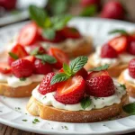 Брускетта с клубникой
