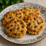 Куриные оладьи с грибами и сыром