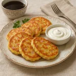 Оладьи с ветчиной и сыром