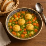 Овощной суп с сырными шариками
