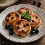 Сырники с чёрной смородиной