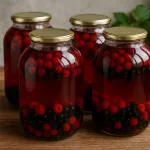 Компот ассорти из вишни, смородины и малины