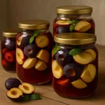 Компот из слив и яблок