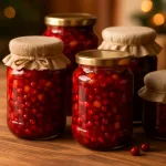 Варенье из яблок и брусники