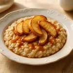 Овсянка с карамелью и яблоками