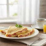 Яичные конвертики с сыром и ветчиной