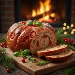 Мясной хлеб с томатами