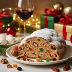 Творожный штоллен с орехами и цукатами