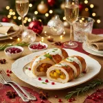 Куриный рулет с манго и карри