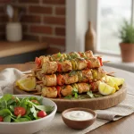 Куриные шашлычки на шпажках