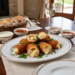 Жареные куриные рулетики
