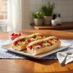 Лакомые лодочки с яйцом и сыром