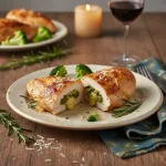Куриная грудка, фаршированная брокколи и сыром