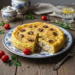 Картофельный пирог с курицей и грибами