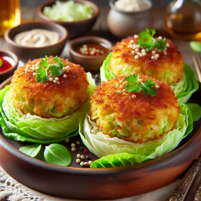 Капустные котлеты с рисом