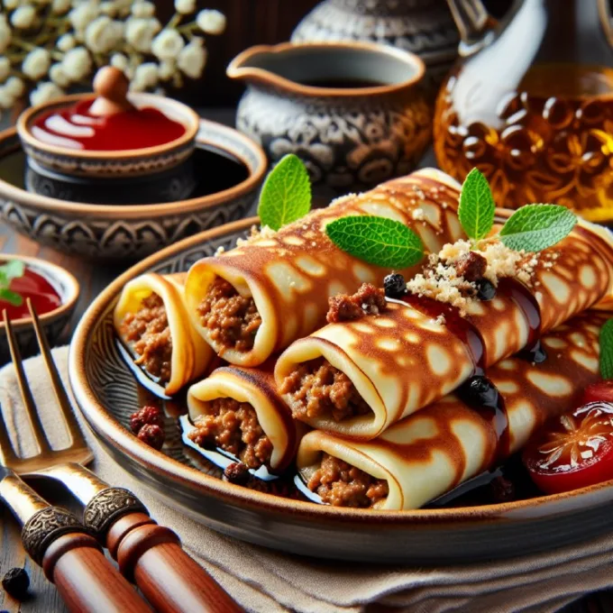 Блинчики с мясом
