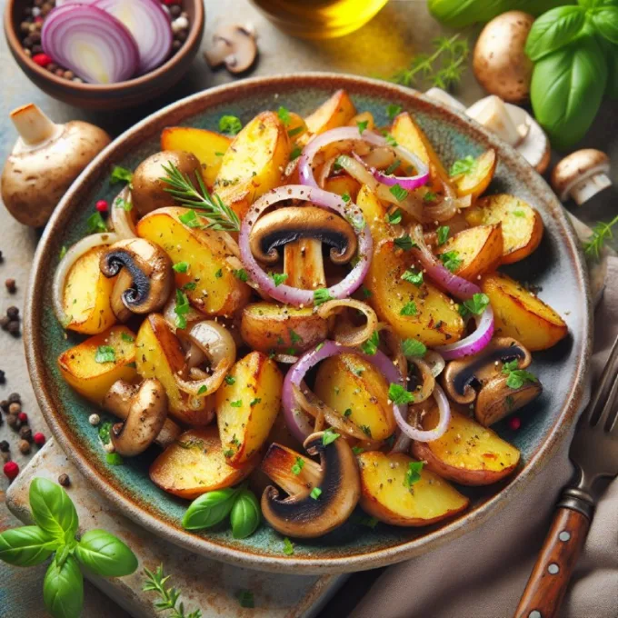 Жареная картошка с грибами
