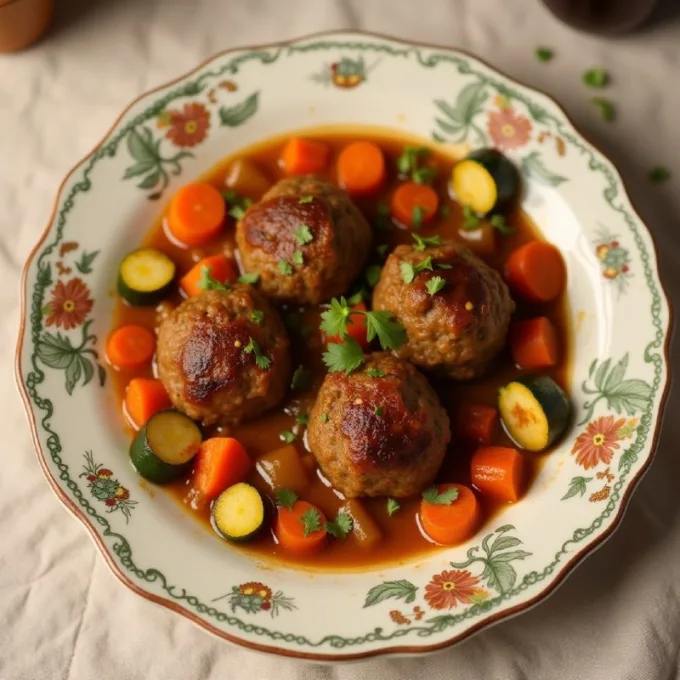 Фрикадельки с овощами