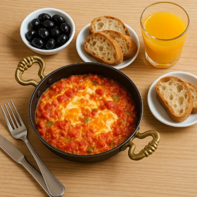 Менемен (турецкий омлет с овощами)