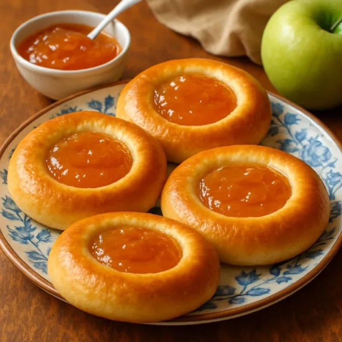 Ватрушки с яблочным джемом