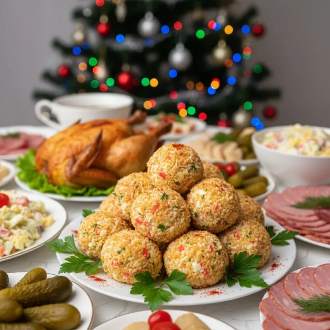 Шарики из крабовых палочек