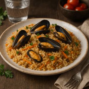 Плов с мидиями