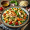 Ризотто с курицей и овощами