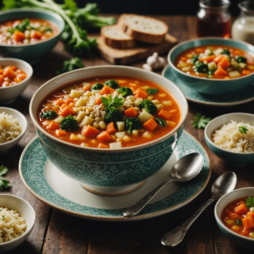 Ароматный овощной суп с зеленью – легкое, полезное блюдо, приготовленное из свежих овощей: моркови, картофеля, фасоли и томатов.