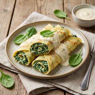 Блинчики со шпинатом