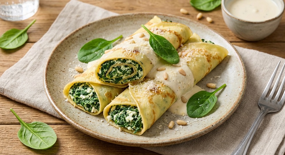 Рецепт блинчики со шпинатом