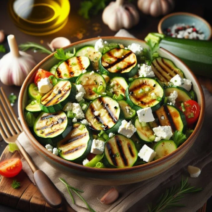 Салат с кабачками гриль