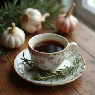 Кофе с розмарином и чесноком