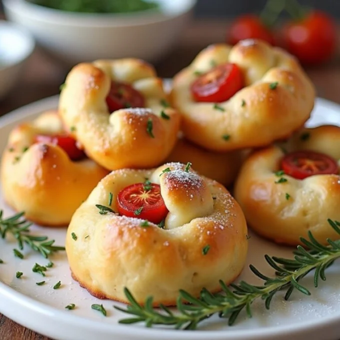 Булочки с сыром и вялеными помидорами