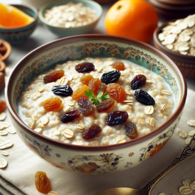 Овсяная каша с изюмом