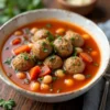 Фасолевый суп с фрикадельками