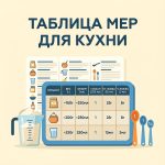 Таблица мер для кухни