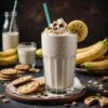 Молочный коктейль с печеньем и бананом