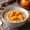 Овсяная каша с мёдом и хурмой