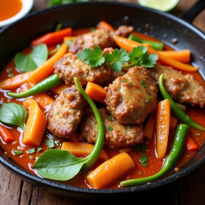 Тайский стир-фрай с мясом