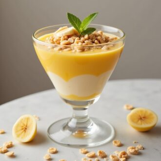 Банановый коктейль с гранолой