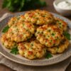 Куриные оладьи с сыром и зеленью