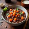Шоколадная рисовая каша с облепихой