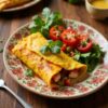 Мексиканский омлет с курицей и овощами